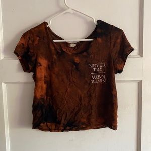 Orange and black shirt